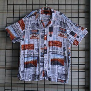 News paper Button down